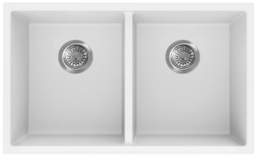 QKS8145D-MW Matte White Rectangular Top/Undermount Sink