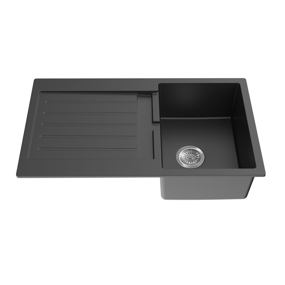 QKS8650SD-MB Matte Black Rectangular Top/Undermount Sink