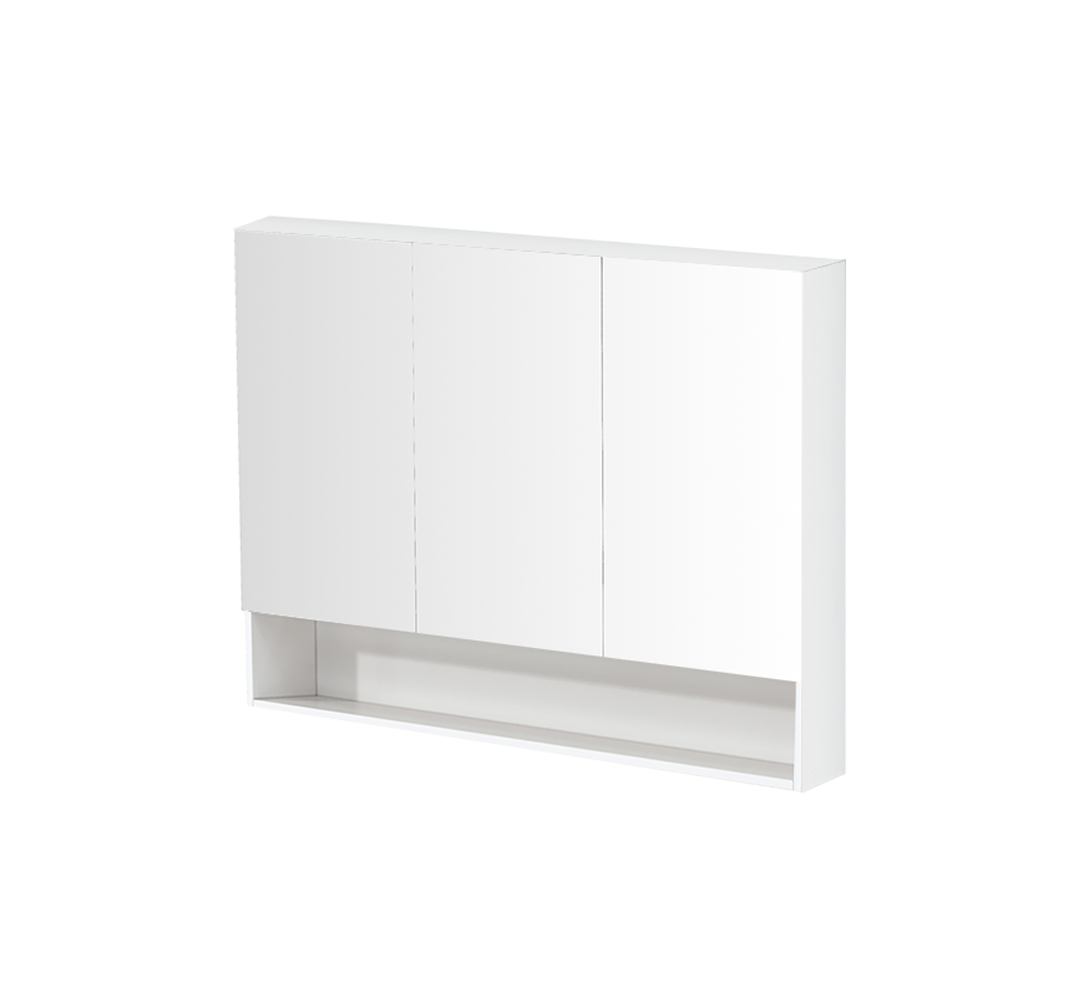 RIVA-SV1200 Riva Shaving Cabinets Gloss White Rectangular Wall Mounted Shaving Cabinet