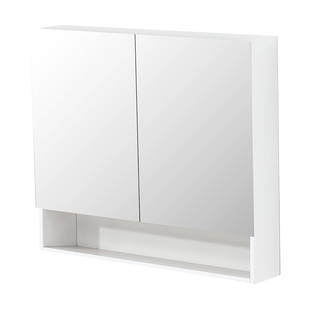 RIVA-SV900 Riva Gloss White Rectangular Wall Mounted Shaving Cabinet