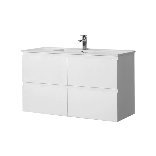 RIVA1200W Riva White Wall hung Vanity