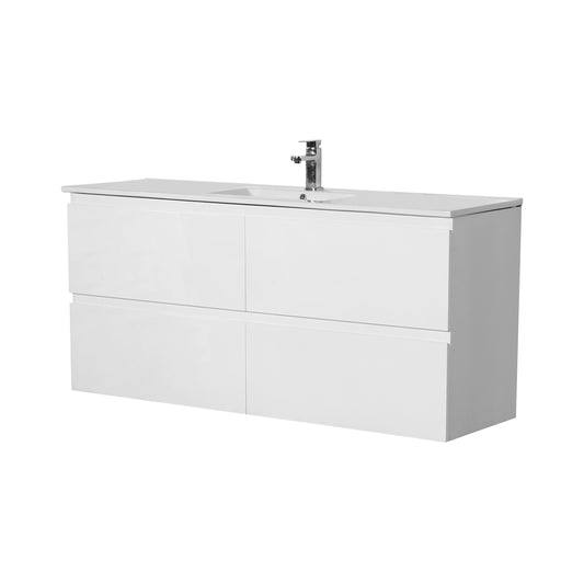 RIVA1521W Riva Gloss White Wall hung Vanity