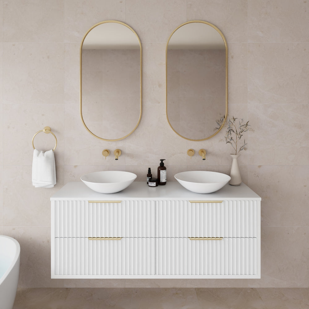 ROM1500W Rome Matte White Rectangular Wall Mounted Cabinet