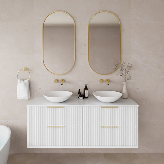 ROM1500W Rome Matte White Rectangular Wall Mounted Cabinet