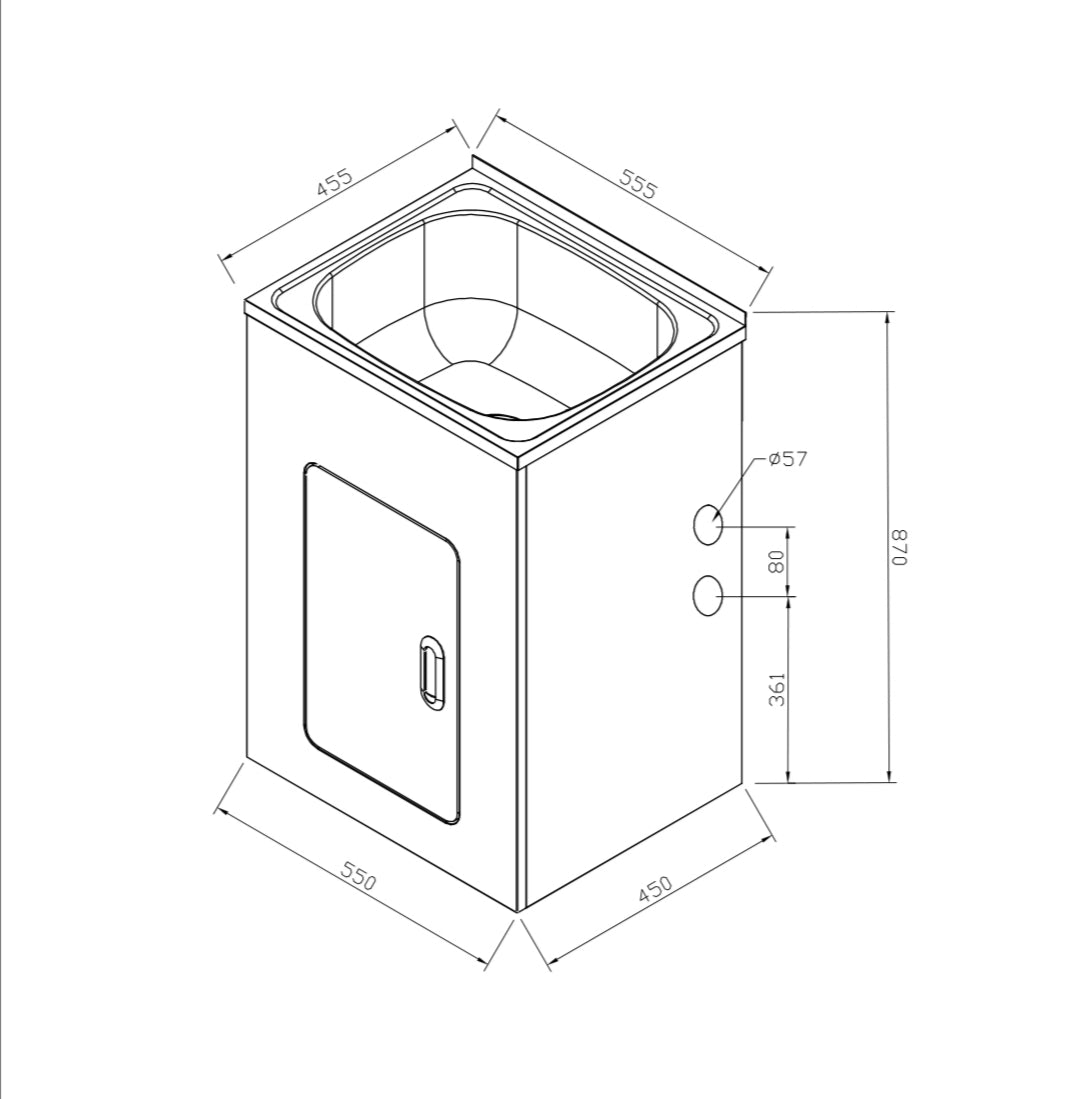 SLT555 Free Standing Laundry Tub