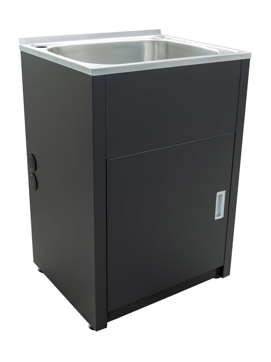 SLT600-B Matte Black Rectangular Free Standing Laundry Tub