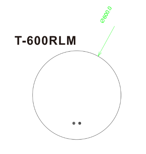 T-600RLM Matte White Round Wall Mounted Mirror