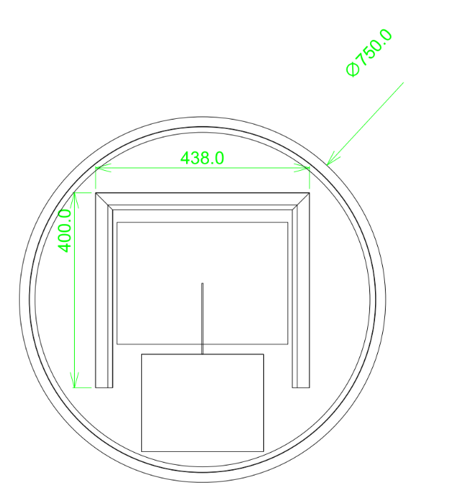 T-750RLM Matte White Round Wall Mounted Mirror