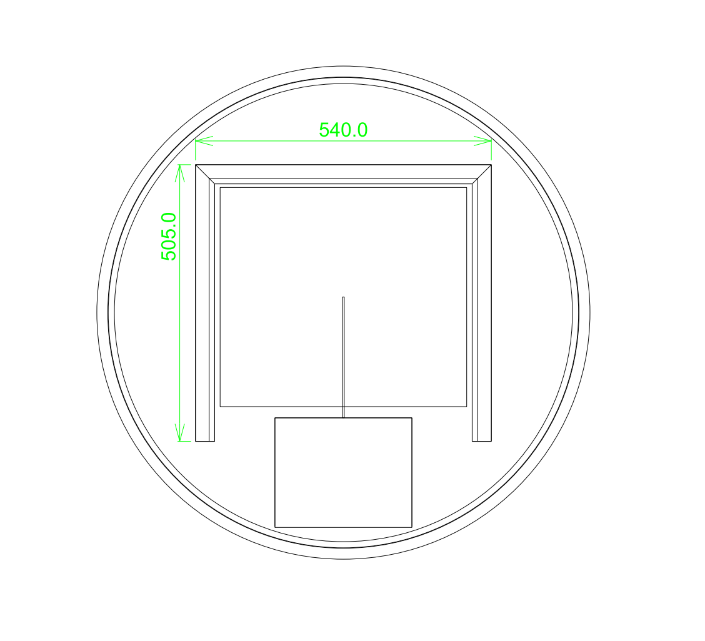T-900RLM Matte Silver Round Wall Mounted Mirror