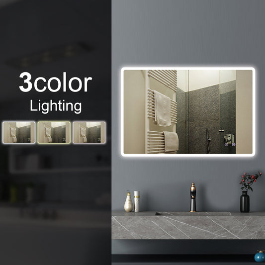 T-YB1280 YB Matte Clear Rectangular Wall Mounted Mirror