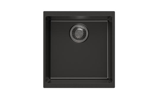 TWM-EN100M Enigma Matte Black Square Top/Undermount/Flush mount Sink