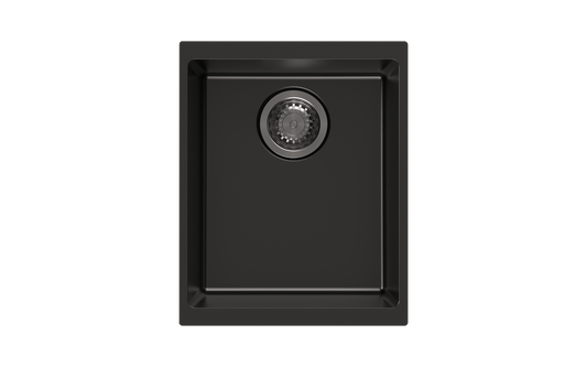 TWM-EN100N Enigma Matte Black Rectangular Top/Undermount/Flush mount Sink