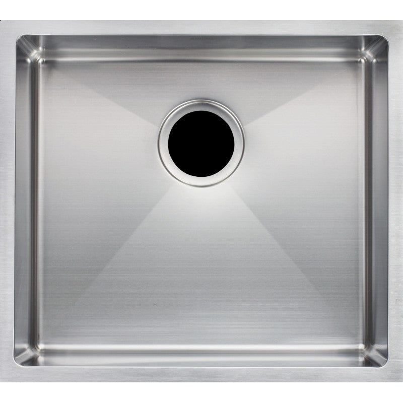 TWM1 Brushed Silver Round Edges Top/Undermount/Flush mount Sink