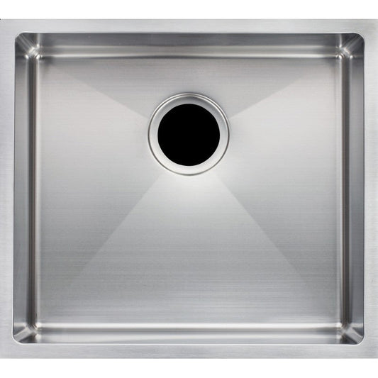 TWM1 Brushed Silver Round Edges Top/Undermount/Flush mount Sink