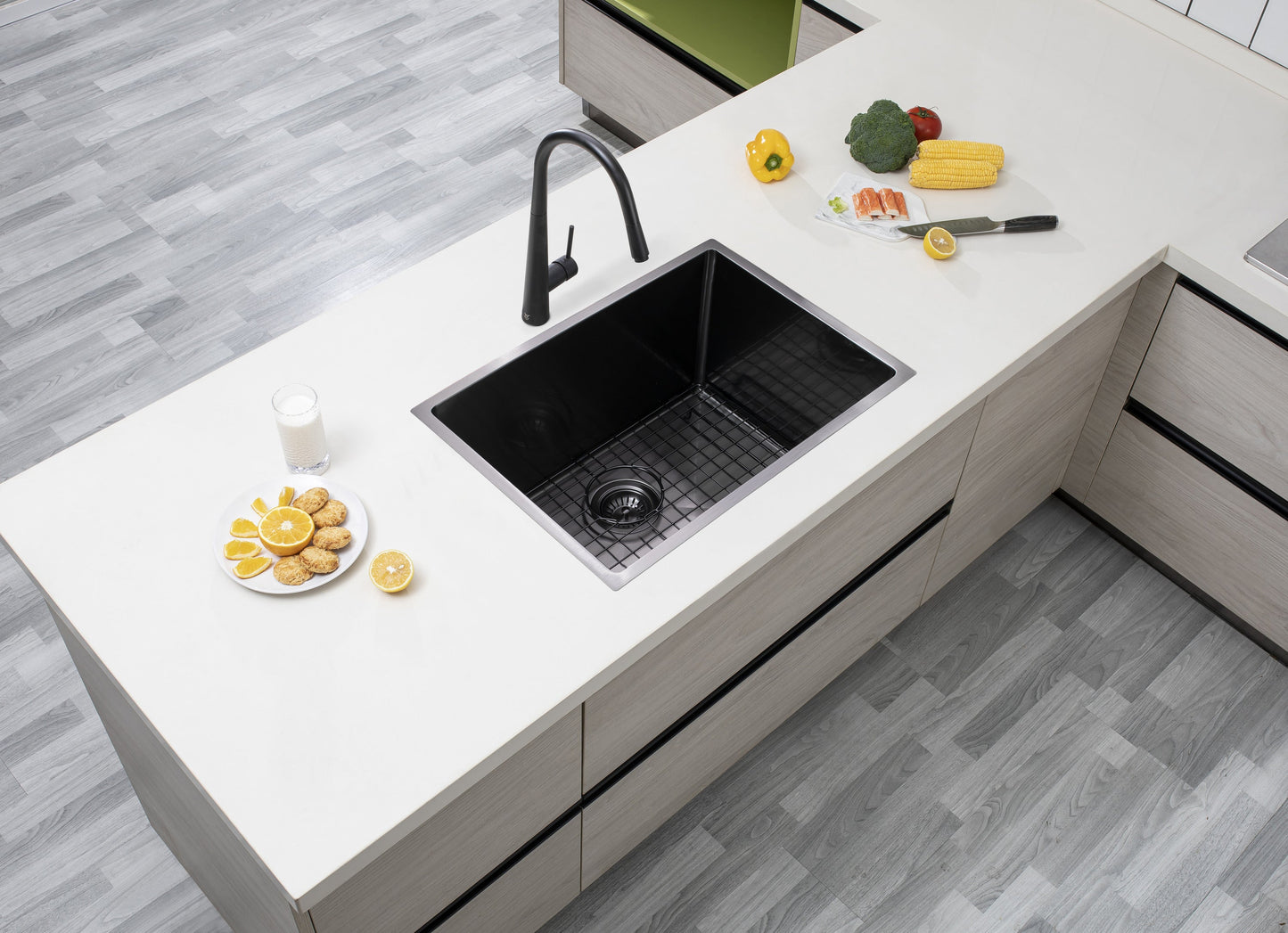 TWM10B Matte Gunmetal Grey Rectangular Top/Undermount/Flush mount Sink