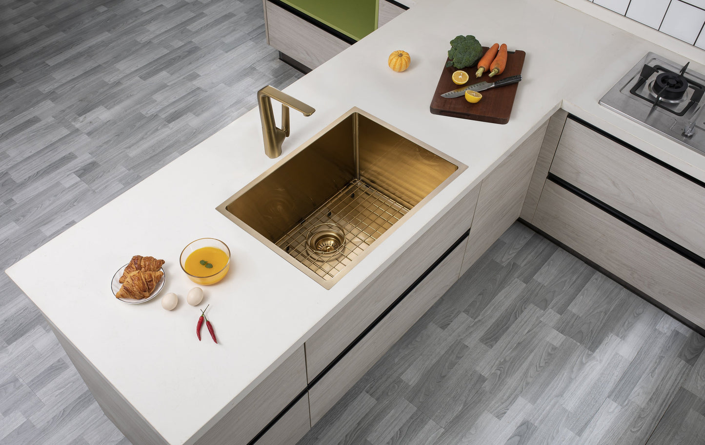 TWM10G Brushed Silver Rectangular Top/Undermount/Flush mount Sink
