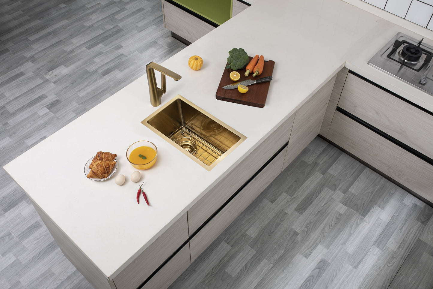 TWM11G Brushed Silver Top/Undermount/Flush mount Sink