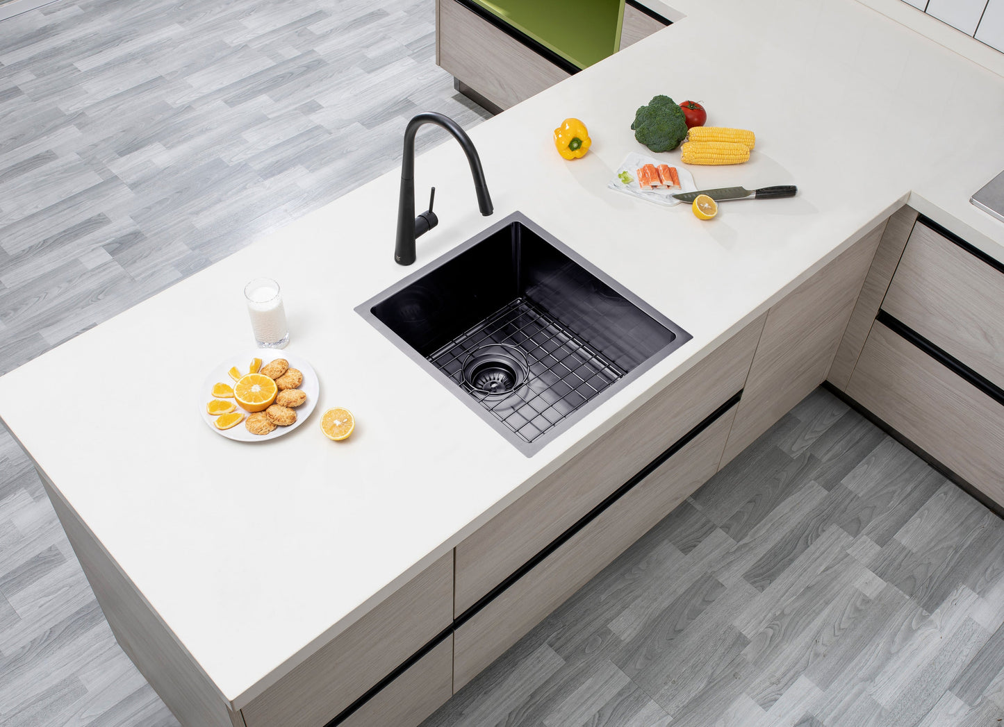 TWM12B Brushed Silver Rectangular Top/Undermount/Flush mount Sink