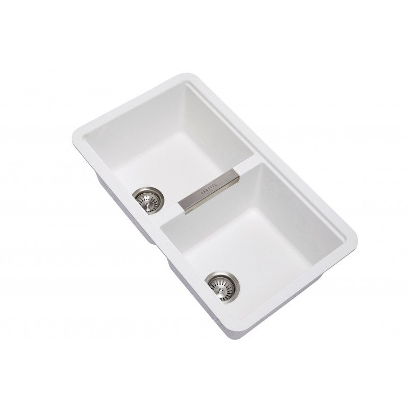TWM3322-G Matte White Rectangular Top/Undermount/Flush mount Sink