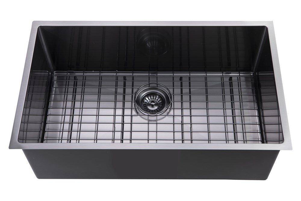 TWM3B Matte Gunmetal Grey Rectangular Top/Undermount Sink