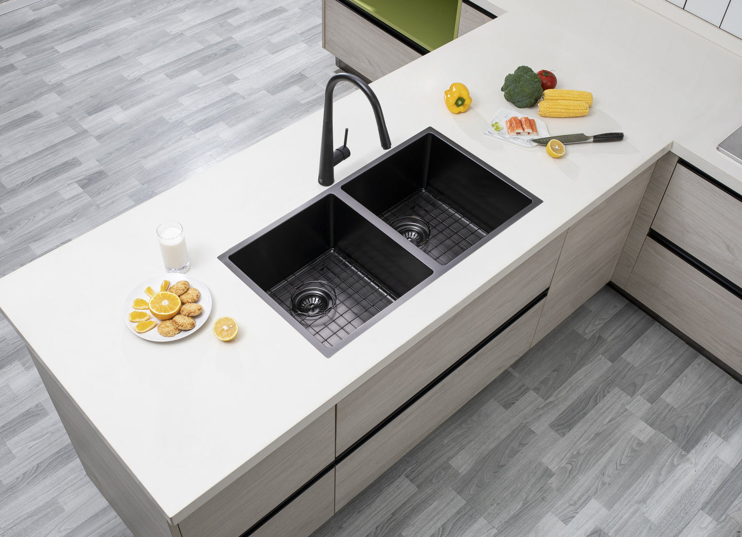 TWM6B Matte Gunmetal Grey Rectangular Top/Undermount/Flush mount Sink