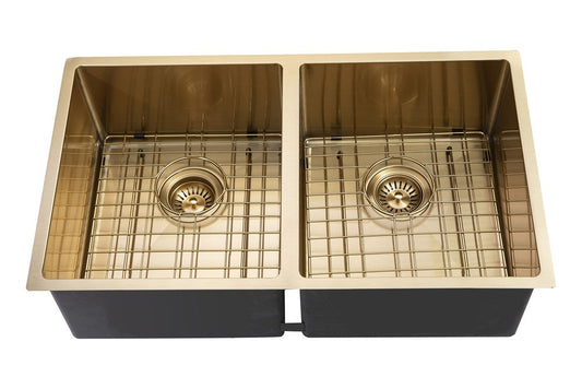 TWM6G Brushed Gold Rectangular Top/Undermount/Flush mount Sink