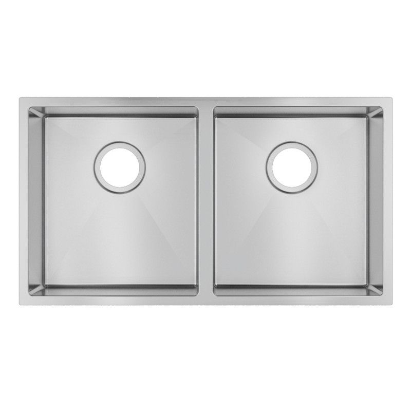 TWM7 Brushed Silver Rectangular Top/Undermount Kitchen Sink