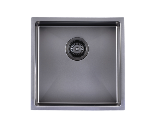 TWM8B Brushed Gun Metal Grey Square Top/Undermount/Flush mount Sink