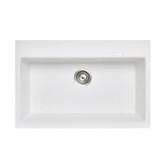 TWMW780-W Waltz Matte White Rectangular Top/Undermount/Flush mount Sink