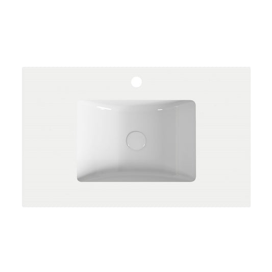 UBW74 Atec Stone White Rectangular Undermount Vanity Top
