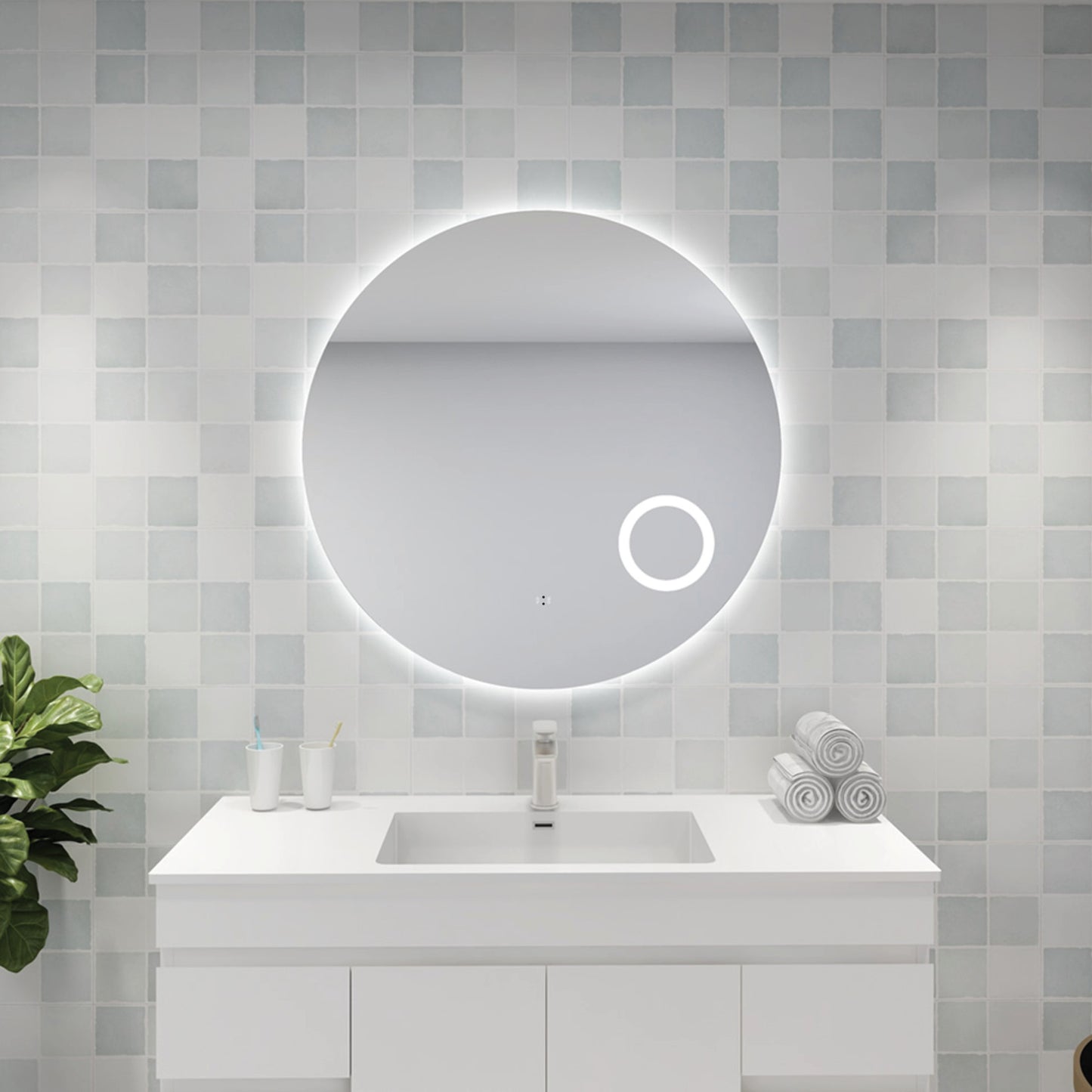 UL900BMM Luna Round Mirror