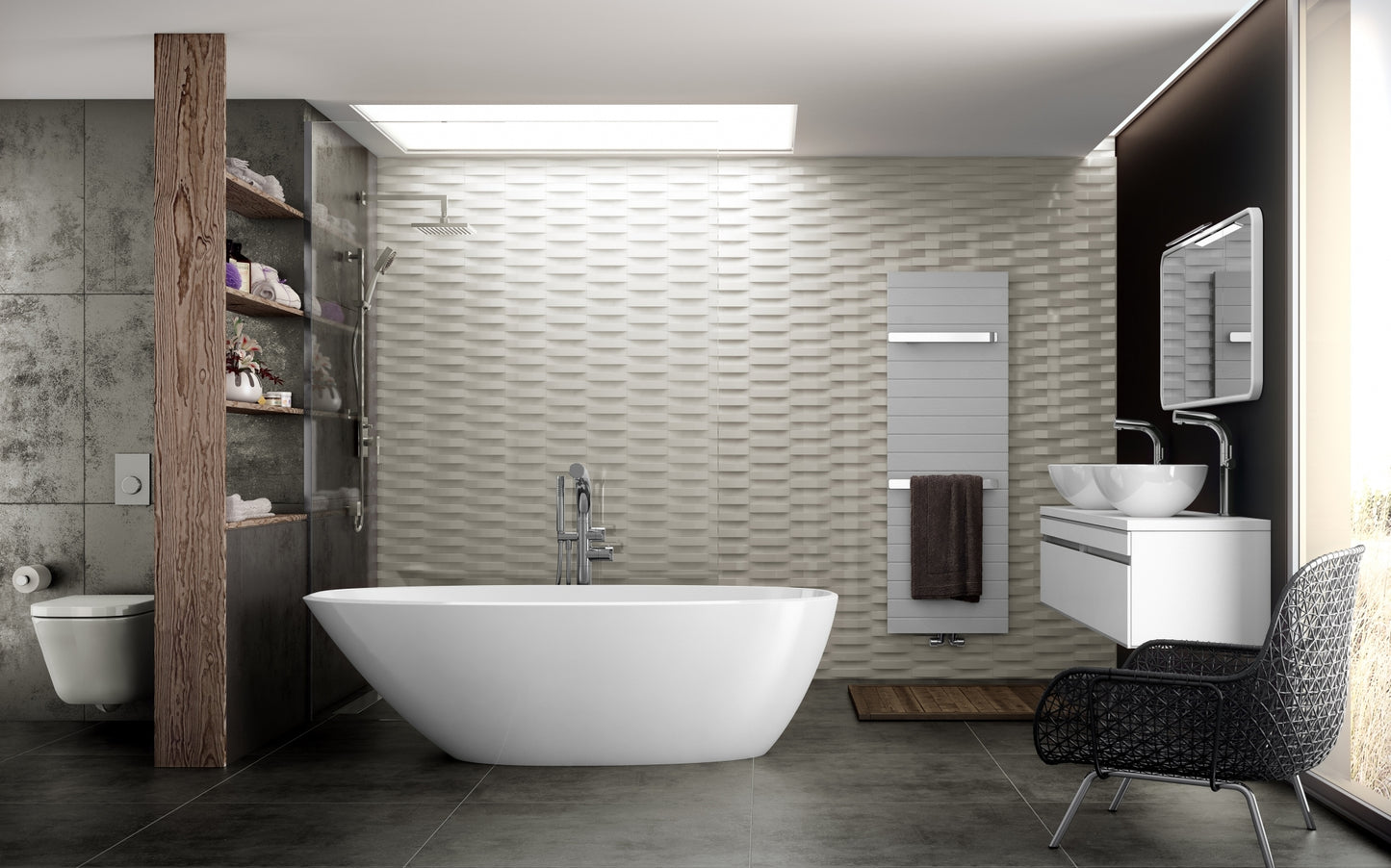 VBT1690MW Veda Matte White Oval Free Standing Bathtub