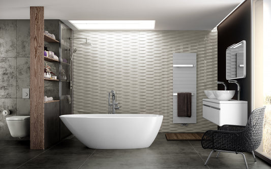 VBT1690MW Veda Matte White Oval Free Standing Bathtub
