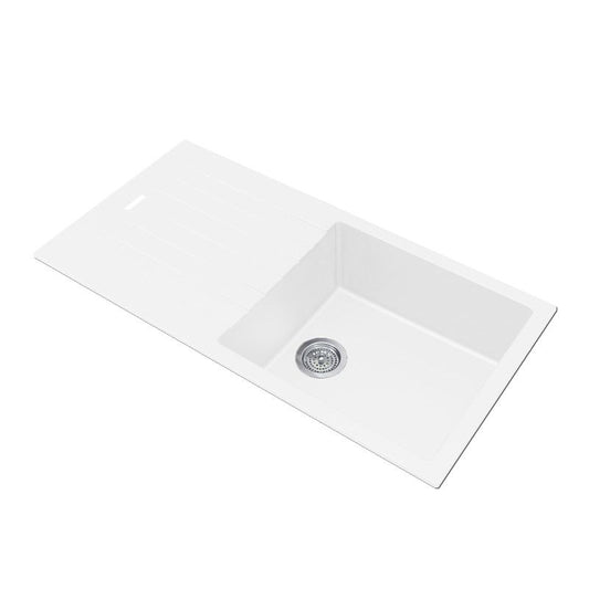 WH1050.KS Matte White Rectangular Top/Undermount Sink
