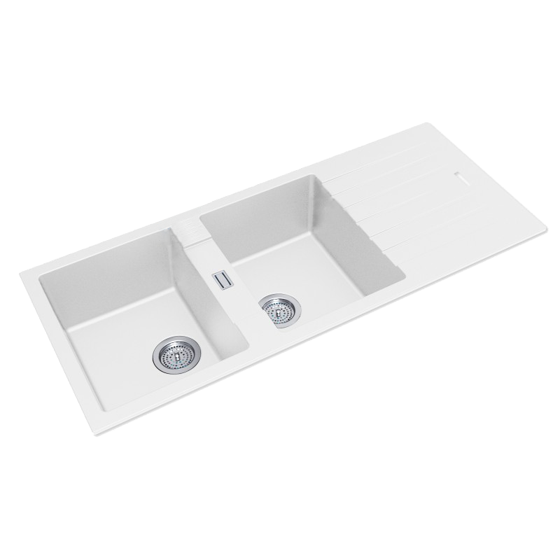 WH1150.KS Matte White Rectangular Top/Undermount Sink
