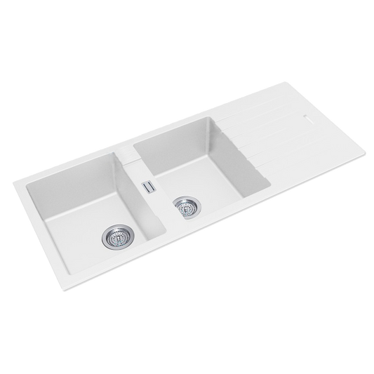 WH1150.KS Matte White Rectangular Top/Undermount Sink
