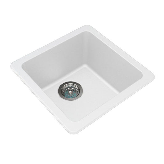 WH4242.KS Matte White Square Top/Undermount Sink