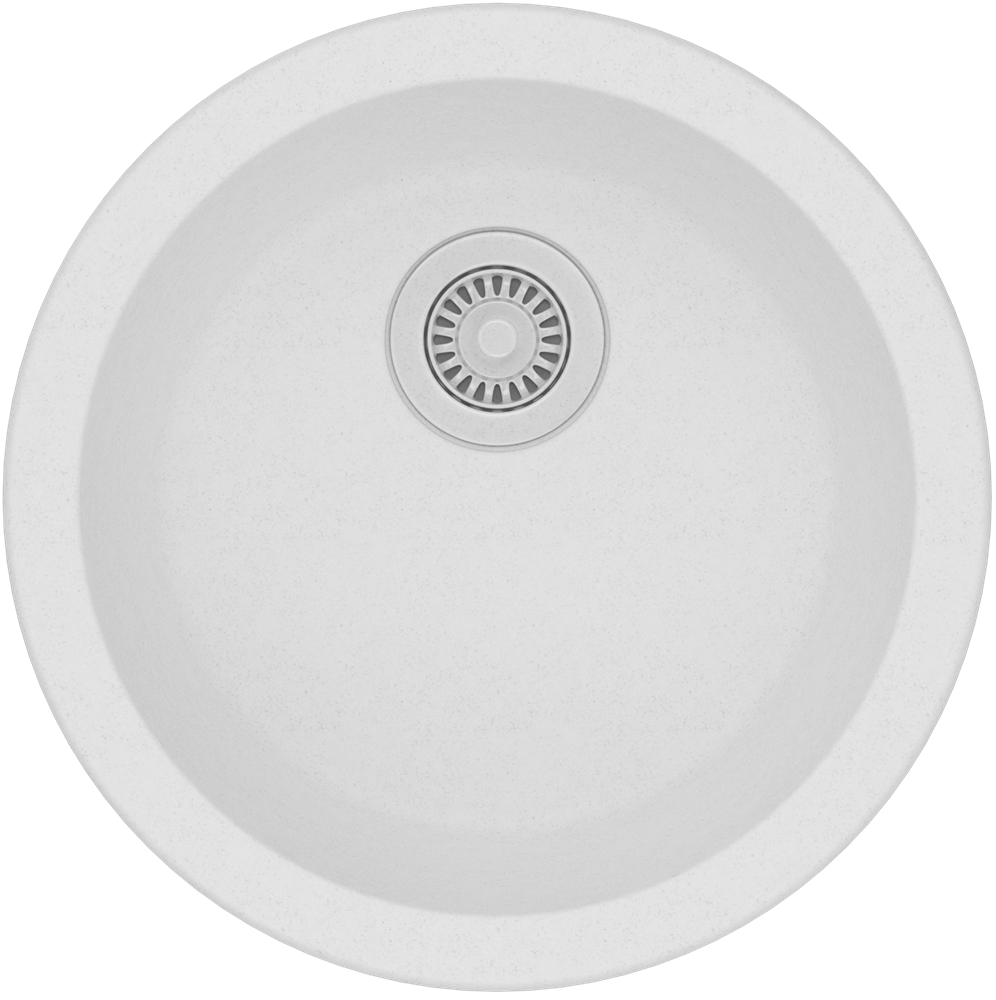 WH460.KS Matte White Round Top/Undermount Sink
