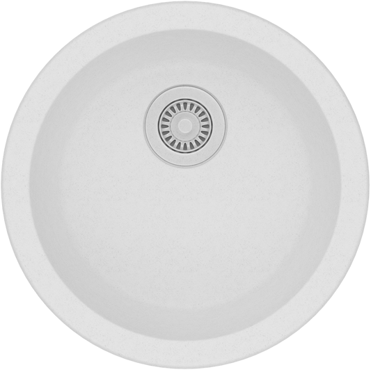 WH460.KS Matte White Round Top/Undermount Sink