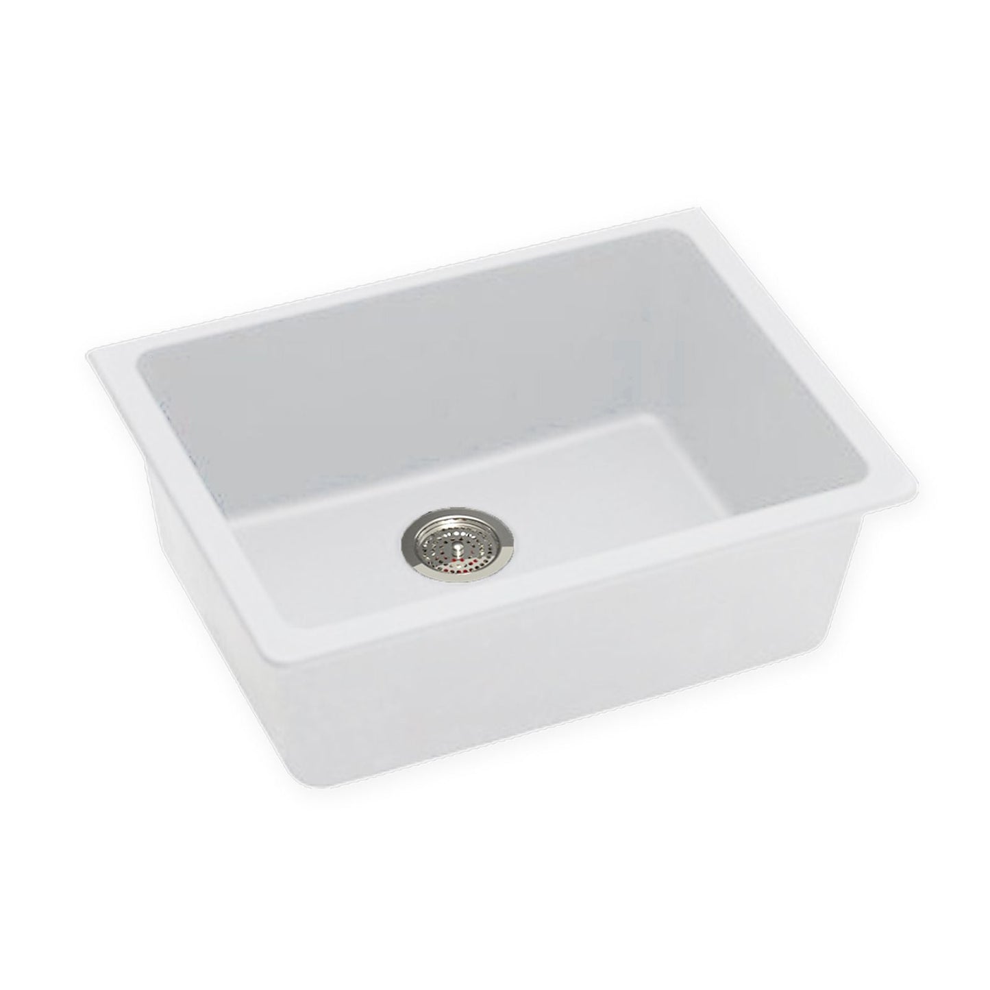 WH6347.KS Matte White Rectangular Undermount Sink