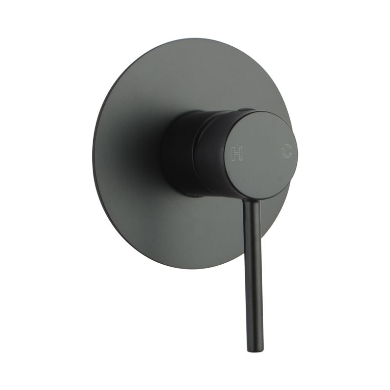 OX0126-2-80.ST Matte Black Round Wall Mounted Wall Mixer